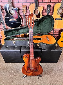 Violão midi Mountsom flat nylon elétrico