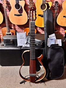 Violão Yamaha Silent slg200s aço elétrico com efeitos regulado