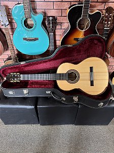 Violão Samuel Carvalho nylon Ct3 inteiro sólido double top abeto com case
