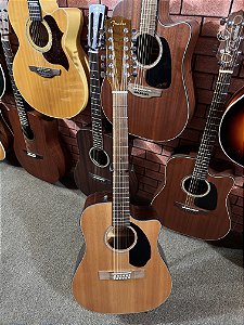 Violão Fender 12 cordas CD60SCE Dread 12 tampo sólido fishman