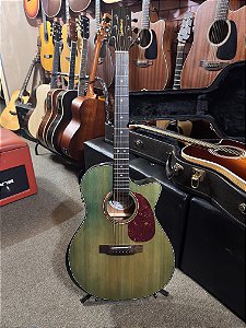 Violão Waldman GCEX1841 Bl tampo sólido elétrico com bag regulado