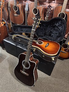 Violão Sigma DMC4E fishman prefix regulado cordas novas