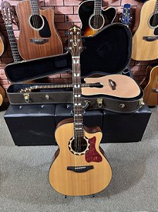 Violão Crafter Grand Auditorium HG520 elétrico cordas novas regulado