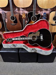 Violão Gibson sj200 (China) jumbo tampo sólido pré fishman tarraxas grover