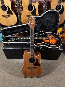 Violão Crafter coreano De7/n folk cedro sólido fishman