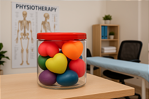 Coração De Vinil Anti Stress E Fisioterapia Pote com 20und