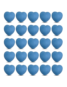 Coração De Vinil Anti Stress E Fisioterapia kit 25 AZUL AÇO