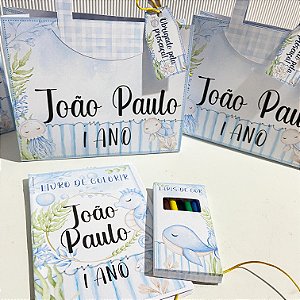 Bolsinha- Lápis de Cor e Livro de Colorir