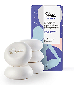 Sabonete em Barra Puro Vegetal Tododia Todanoite Chá de Camomila e Lavanda – 5 unidades de 90g cada – Natura