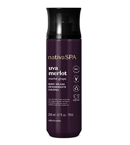 Body Splash Desodorante Colônia Nativa Spa Uva Merlot 200ml