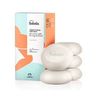 Tododia Macadâmia  - Sabonete em Barra Puro Vegetal 5 Un. (90g cada) Natura
