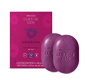 Sabonetes Em Barra Cuide-se Bem Amoruda 2x80g OBoticário