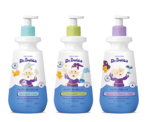 Combo Dr. Botica Cabelos Lisos Shampoo Infantil 400ml + Condicionador Infantil 400ml + Creme Para Pentear Infantil 350ml