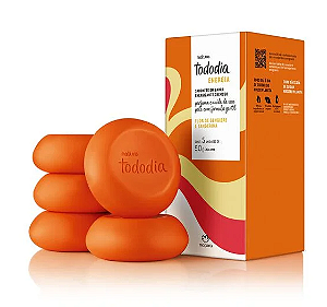 Sabonete em Barra Puro Vegetal Tododia Energia Flor de Gengibre e Tangerina 5x90g Natura