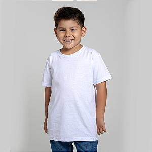 Camiseta Básica Algodão Infantil Unissex Branca