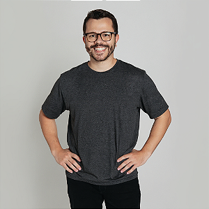 Camiseta Plus Size Algodão G4 e G5 Adulto Unissex Grafite