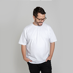 Camiseta Plus Size Algodão G4 e G5 Adulto Unissex Branca