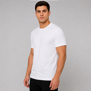 Camiseta Básica Suedine Adulto Unissex Branca
