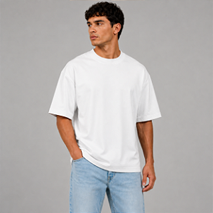 Camiseta Oversized Suedine Adulto Unissex Branca