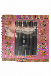 Livro de Colorir Bobbie Goods - 48 páginas com 6 Canetinhas Ponta Dupla