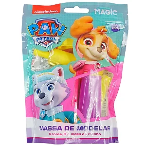 Massa de Modelar Patrulha Canina  – Kit com 6 Cores, 3 Moldes e Rolinho