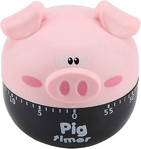 Timer de Cozinha Mecânico Pig (Porquinho) – 60 Minutos