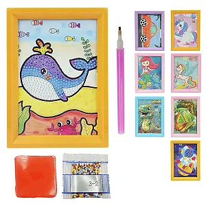 Pintura com Diamante - Kit com 4 Peças 18x13,5cm (Michael Judi)