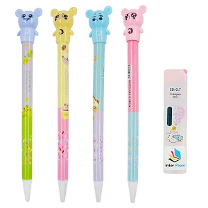 Lapiseira Urso 0.7mm - Kit com 5 Peças - Interponte