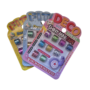 Fita Decorativa Shiny Minitape - Kit com 10 Peças