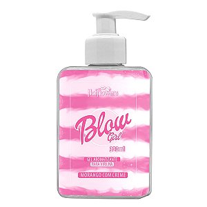 BLOW GIRL-Mix de gel e creme beijável com aroma irresistível de morango com creme.