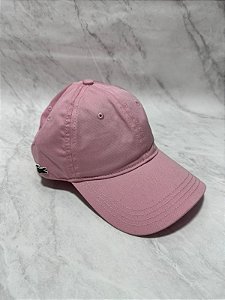 Boné Lacoste Gabardine Rosa Fita de couro