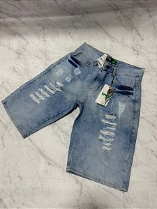 Bermuda Jeans Corte Reto