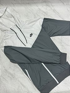 Jaqueta Nike Windrunner Branca/Cinza