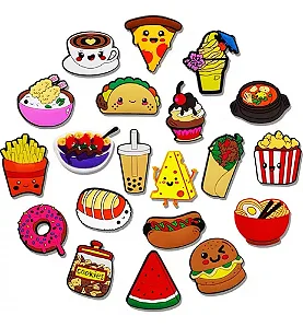 Kit Pins Pingentes,  Personagens - Comidas