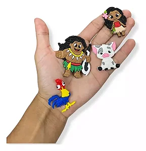Kit Pins Pingentes,  Personagens - Moana