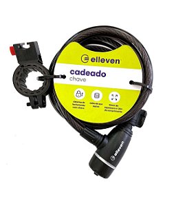CADEADO ESPIRAL CHAVE 1,8M X 12MM PRETO