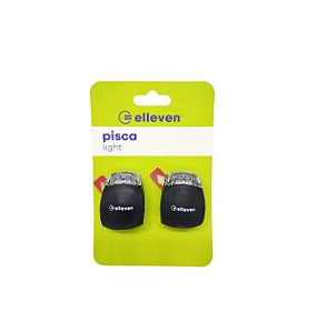 Pisca ELLEVEN 2 led branco + 2 led vermelho revestido com silicone preto