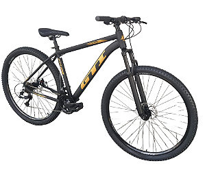 Bicicleta Aro 29 GTI 21 Marchas Preta MARROM Tamanho 19MM