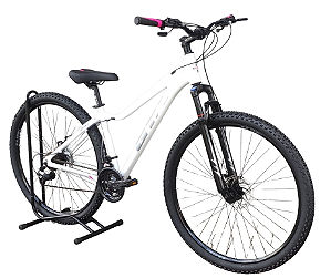 Bicicleta Aro 29 GTA START 21 Marchas Tamanho 15 branca rosa