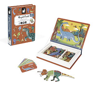 Livro Magnético Dinossauros - 50 peças
