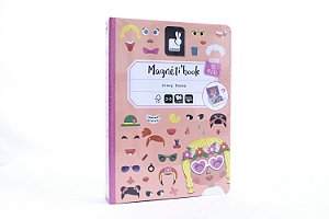 Livro Magnético - Crazy Faces Menina - 65 peças