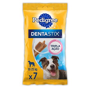 Petisco Pedigree Dentastix Cuidado Oral Cães Adultos Raças Médias 7 unidades