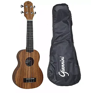 Ukulele Giannini Guk 21 Zw Zebra Soprano C/bag Guk-21 Zw