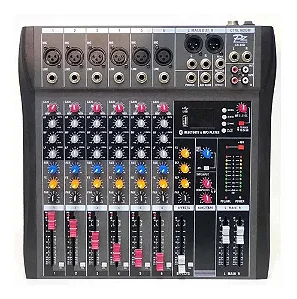 Mesa de som pz 6 canais cs60b c/usb/mp3/efeitos