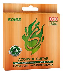 Encordoamento Violão Aço Solez Slapb10 .010 Phosphor Bronze