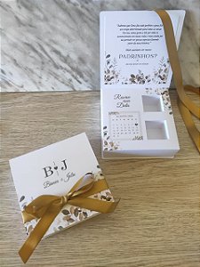 Caixa para Padrinhos - Modelo Livro - COMBO 5 unid.