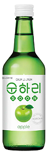 BEBIDA SOJU CHUM CHURUM - MAÇA VERDE - GARRAFA 360ML