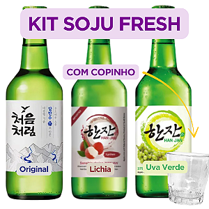 KIT SOJU 1 ORIGINAL + 2 SABORIZADOS C/ COPINHO