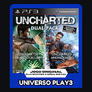Uncharted 1 e 2 Dual Pack Ps3  em Midia Digital