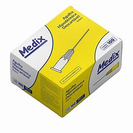 AGULHA 13 x 0,30MM  (30G x 1/2) Amarelo cx